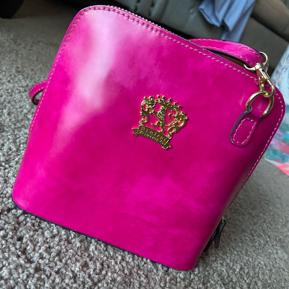 Elegant Pink Crossbody Bag with dust bag